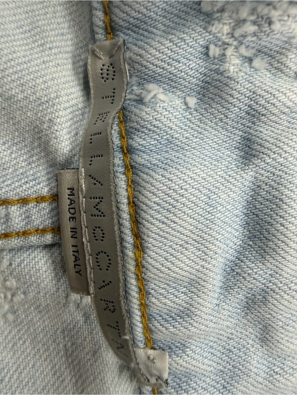 Stella McCartney Logi Pale Blue Wide-Leg Jeans Sz 27 - Picture 6 of 6